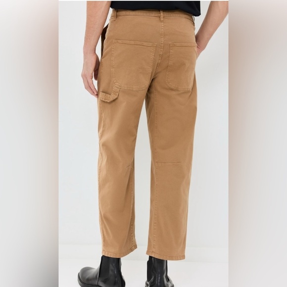 Nili Lotan Carpenter Slouchy Pants Men Size 29 Cotton Casual Twill Khaki Tan - Picture 13 of 14